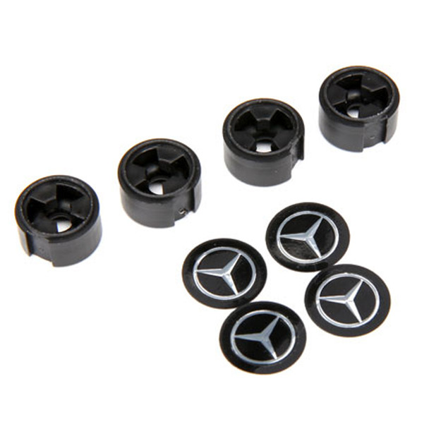 Traxxas 8873 Center Caps Mercedes-Benz® G 500® 4x4² Wheel Black (4) : TRX-4