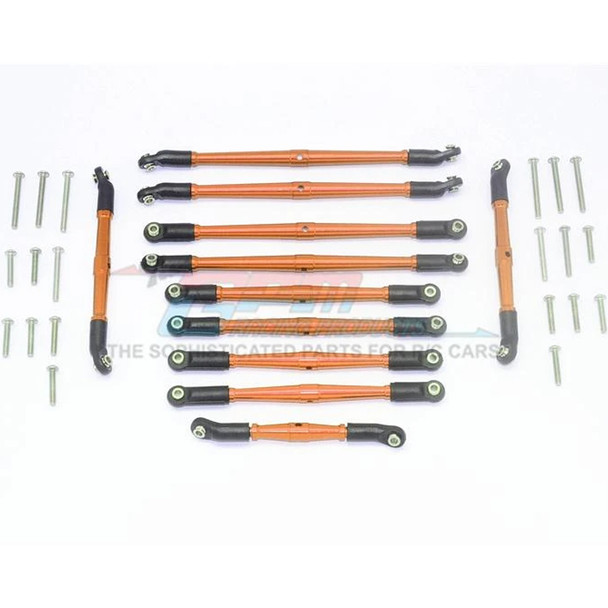 GPM Alum Adjustable Upper & Lower Suspension Links (31Pcs) Set Orange : TRX-6
