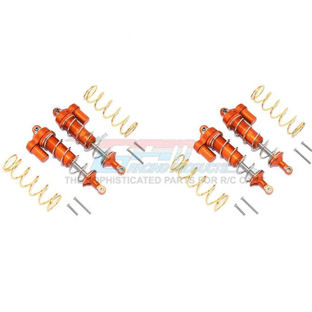 GPM Alum Front & Rear L-Shape Piggy Back Spring Dampers 125mm (4) Orange : Maxx