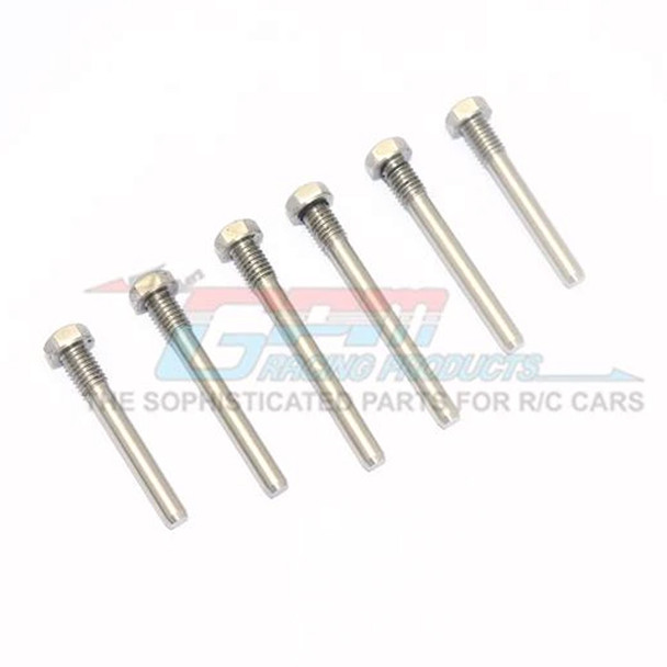 GPM Racing Stainless Steel Front Or Rear Suspension Screw Pin (6Pcs) Set : Maxx