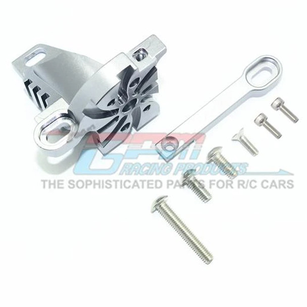 GPM Racing Aluminum Motor Mount w/ Heat Sink Fins Grey : Unlimited Desert Racer