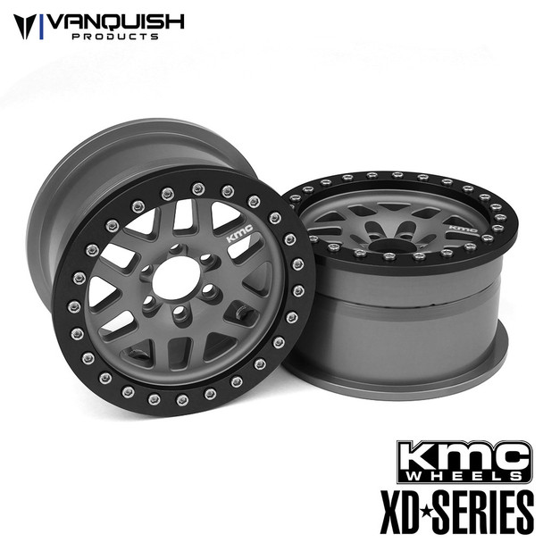 Vanquish VPS07732 1.9 Aluminum KMC XD229 Machete Beadlock Wheels