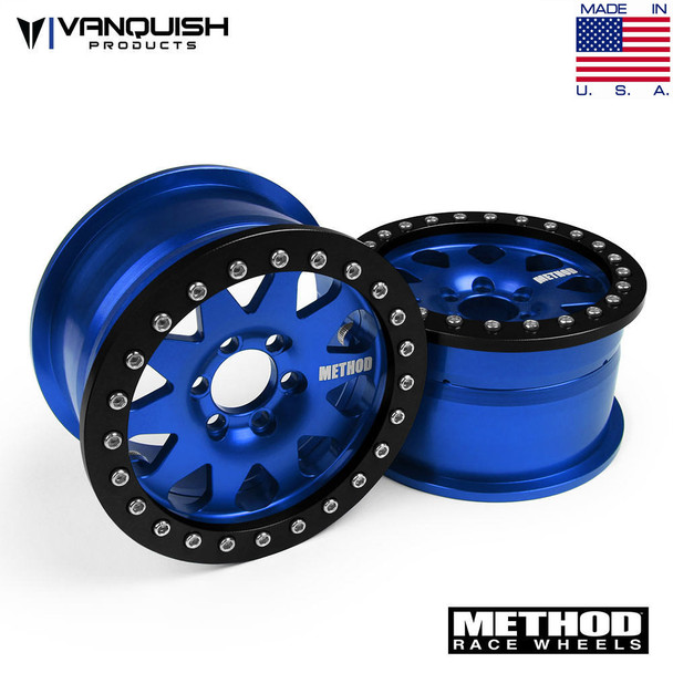 Vanquish Method 2.2 Race Wheels 101 Blue w/Black Ring (1.2" Wide) VPS08003