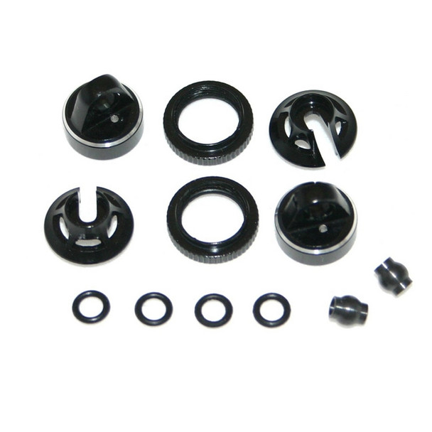 Hot Racing Black Aluminum Shock Upgrade Kit : 1/16 E-Revo VXL