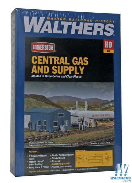 Walthers 933-3011 Central Gas & Supply Kit : HO Scale