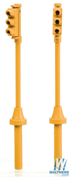 Walthers 949-4367 1960s-Style Traffic Light 2-Pack Non-Operating Single-Sided HO Scale