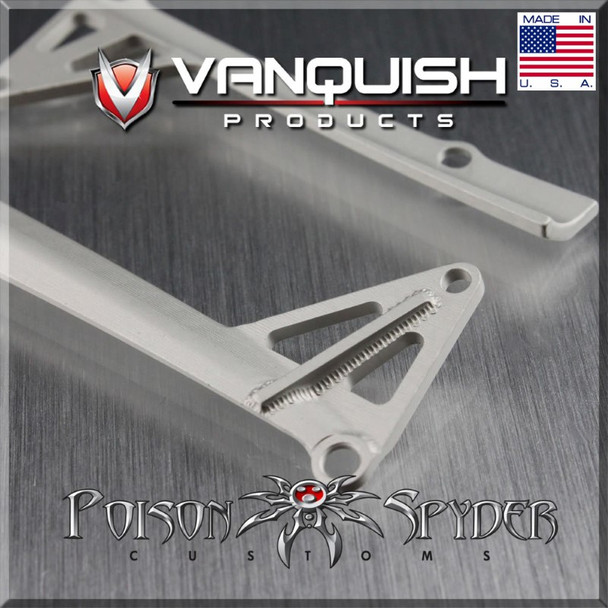 Vanquish VPS06781 Poison Spyder JK LED Light Bar Mount Silver SCX Jeep JK