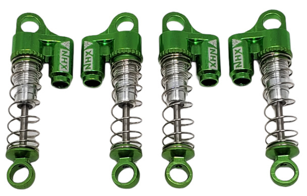 NHX Aluminum Mini/Micro Shock / Damper Set Green: Axial SCX24 Front / Rear