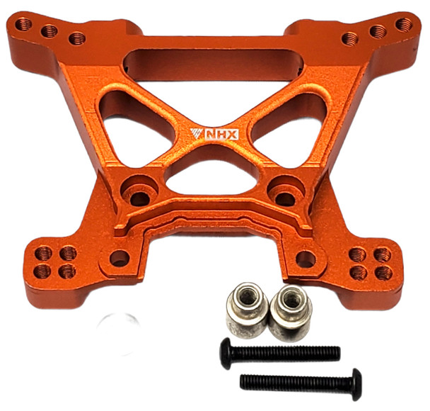 NHX Aluminum Front Shock Tower Set - Orange : Traxxas Slash 4x4