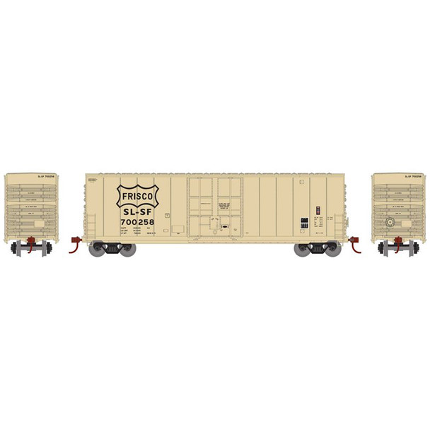 Athearn ATH1420 50' Smooth High Cube Plug Door Box Frisco #700258 Freight Car N Scale