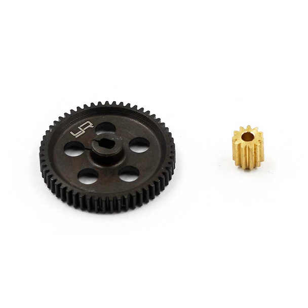 Yeah Racing AXSC-074 Steel 55T Spur Gear w/ 11T Pinion : Axial SCX24