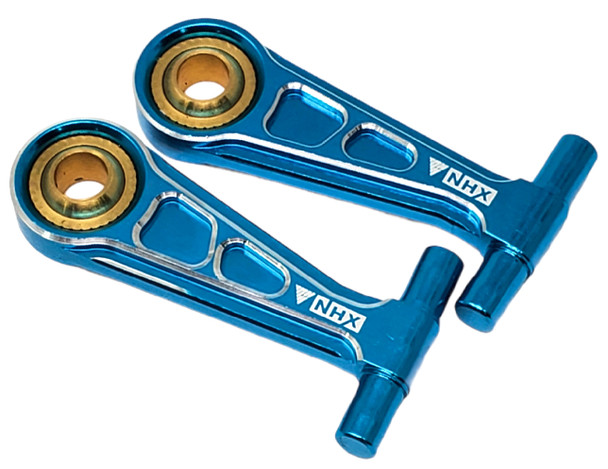 NHX Aluminum Front Upper Arm Set Blue : Tamiya TT02