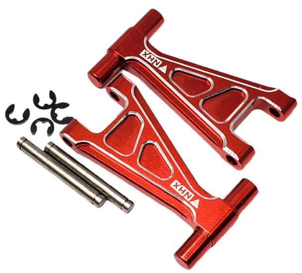 NHX Aluminum Rear Lower Arm Set Red: Tamiya TT02B