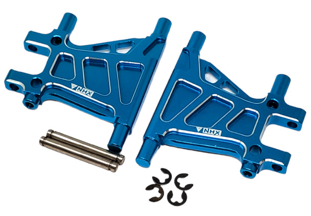 NHX Aluminum Rear Lower Arm Set Blue: Tamiya TT02