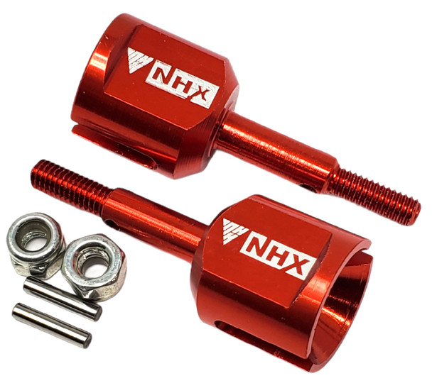 NHX Aluminum Drive Shaft Red- Long Version: Tamiya TT01 / TT01E