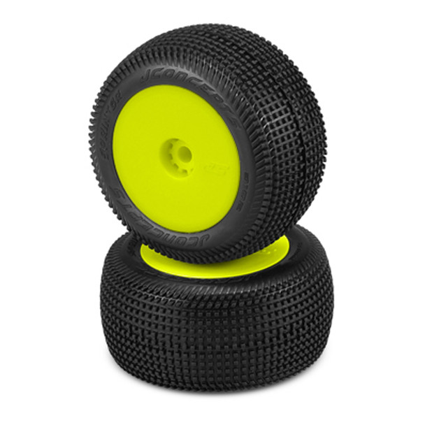 JConcepts 3102-201091 Sprinter Carpet Tires/Yellow Wheels (2) : Mini-T 2.0