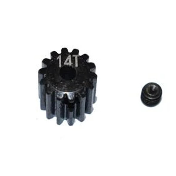 GPM Racing Harden Steel #45 14T Pinion Gear Black : Losi 1/18 Mini-T 2.0