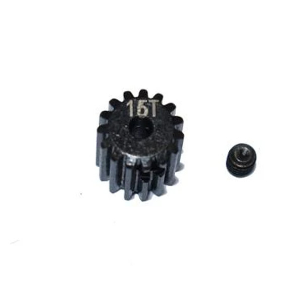 GPM Racing Harden Steel #45 15T Pinion Gear Black : Losi 1/18 Mini-T 2.0