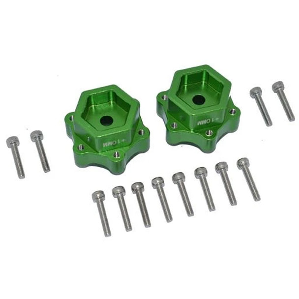 GPM Racing Aluminum Hex Adapters Converter +10mm Green : Losi 1/8 LMT 4WD