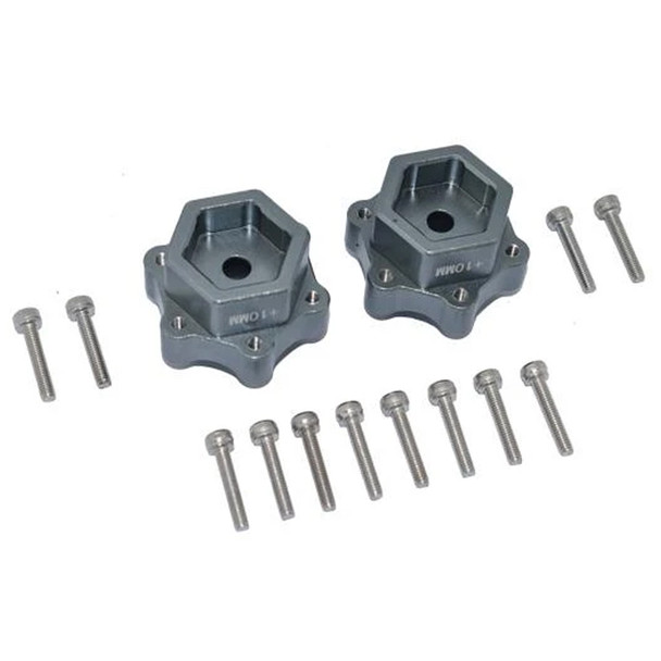 GPM Racing Aluminum Hex Adapters Converter +10mm Grey : Losi 1/8 LMT 4WD