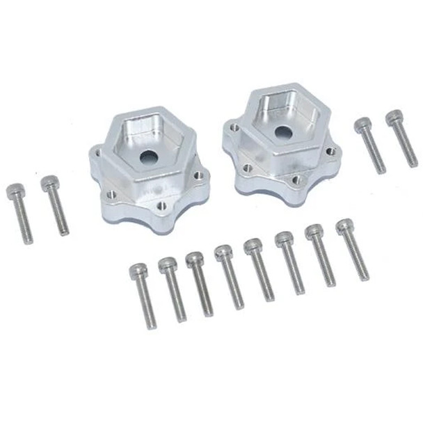 GPM Racing Aluminum Hex Adapters Converter +10mm Silver : Losi 1/8 LMT 4WD
