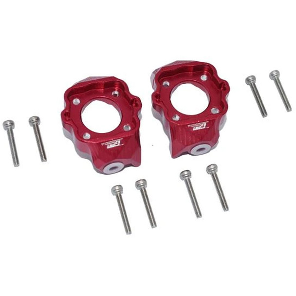 GPM Racing Aluminum Front C-Hubs Set Red : Losi 1/8 LMT Solid Axle