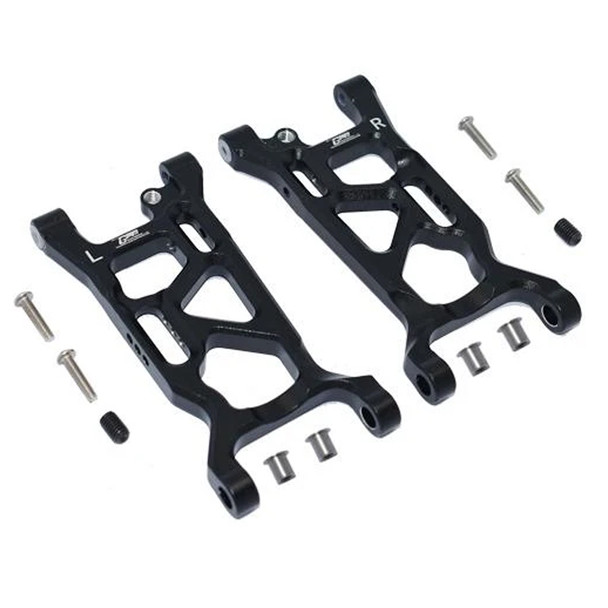 GPM Racing Aluminum Front Lower Arms Set Black : Losi 1/10 Lasernut U4