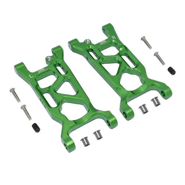 GPM Racing Aluminum Front Lower Arms Set Green : Losi 1/10 Lasernut U4