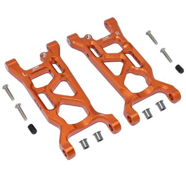 GPM Racing Aluminum Front Lower Arms Set Orange : Losi 1/10 Lasernut U4