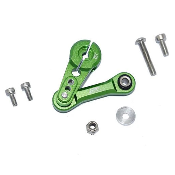 GPM Aluminum Tie Rod + 25T Servo Horn Green : Arrma 6S KRATON / TYPHON / TALION