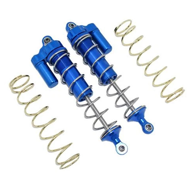 GPM Alum Front L-Shape Piggy Back Spring Dampers 177mm Blue : 1/5 Kraton 8S