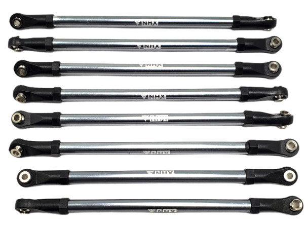 NHX Suspension Links Set Silver 313 Wheelbase 8pcs/set Plastic Rod End : SCX10II