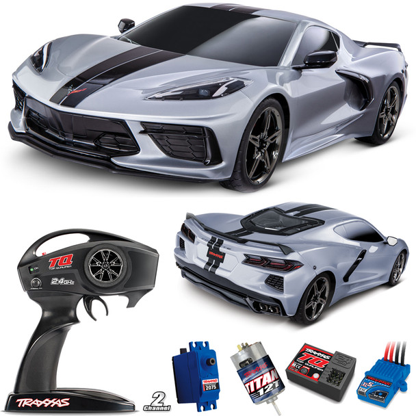 Traxxas 93054-4 1/10 Chevrolet Corvette Stingray Silver Body RTR Touring Car 4-Tec