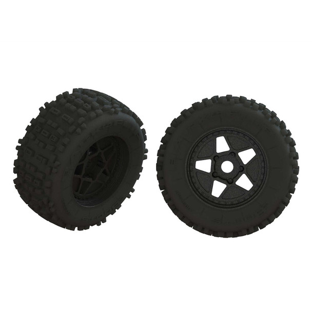 ARRMA ARA550064 dBoots Backflip Tire/Wheel Set (2) : 8S Kraton / Outcast