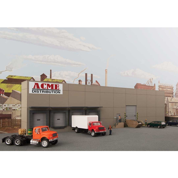 Walthers 933-4071 Modern Concrete Warehouse Background Building Kit HO Scale