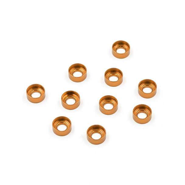 Yeah Racing YA-0657OR Aluminum M3 Button Head Countersunk Washer Orange (10 pcs)