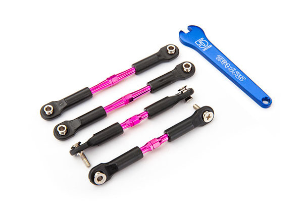 Traxxas 3741P Aluminum Turnbuckles Set Pink : Rustler / Stampede