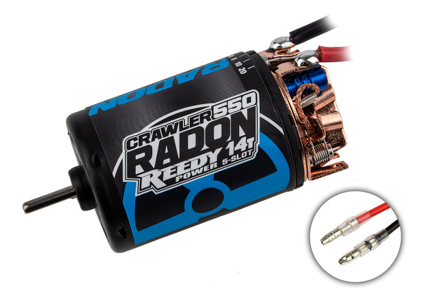 Associated 27464 Reedy Radon 2 Crawler 550 14T 5-Slot 1600kV Brushed Motor