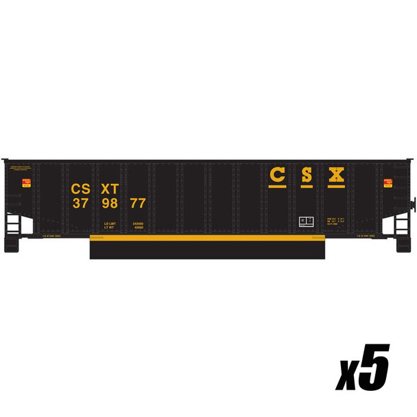 Athearn ATH25034 Bethgon Coalporter w/ Load CSX Black #6 (5) Freight Car N Scale