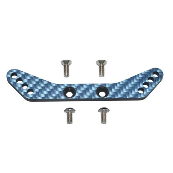 GPM Carbon Fiber Rear Shock Tower Blue : Tamiya 1/10 4WD TA08 PRO
