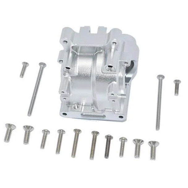 GPM Racing Aluminum Rear Gear Box Silver : Losi 1/10 Lasernut U4