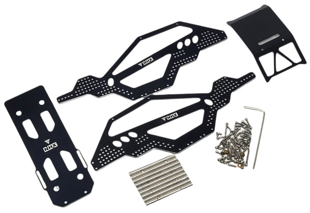 NHX Aluminum Rock Racer Conversion Chassis : Axial SCX24
