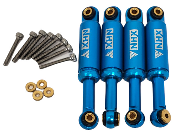 NHX Aluminum Shocks with Built-in Shock Spring Set (4pcs) Blue : SCX24