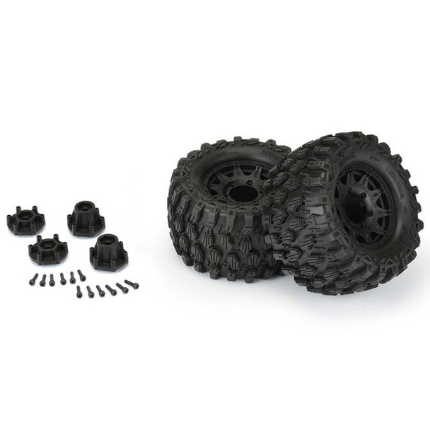 Pro-Line 10190-10 1/10 Hyrax Front/Rear 2.8" MT Tires Mounted 12mm Blk Raid (2)