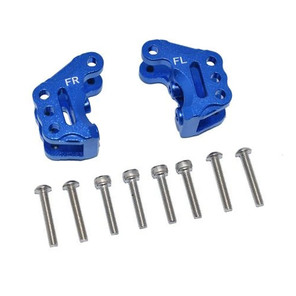 GPM Aluminum Front Axle Mount Set For Suspension Links Blue : Axial 1/10 RBX10