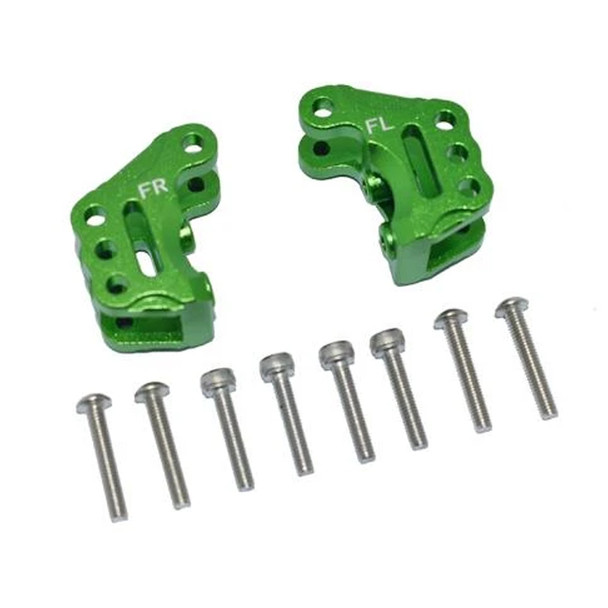 GPM Aluminum Front Axle Mount Set For Suspension Links Green : Axial 1/10 RBX10