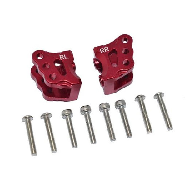 GPM Aluminum Rear Axle Mount Set For Suspension Links Red : Axial 1/10 RBX10