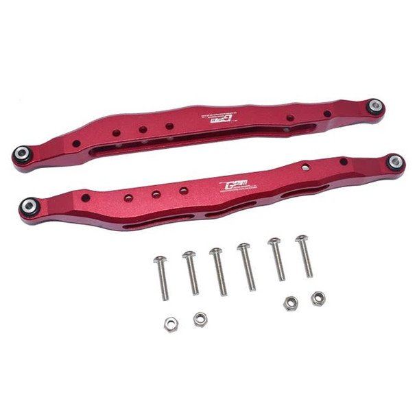 GPM Racing Aluminum Rear Lower Trailing Arms Red : Axial 1/10 RBX10