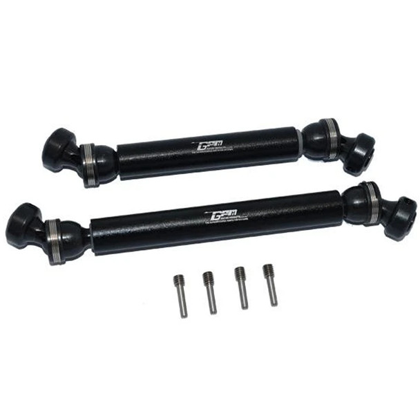 GPM Steel + Aluminum Front + Rear CVD Drive Shaft Black : Axial 1/10 RBX10