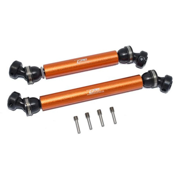 GPM Steel + Aluminum Front + Rear CVD Drive Shaft Orange : Axial 1/10 RBX10